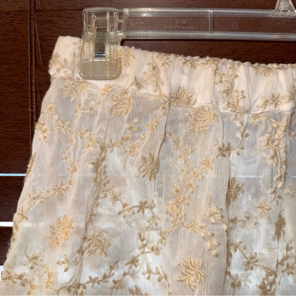 NWT $68 Anthropologie Ivory-Colored Lace Detailing Mini Pull-On Skirt XS - Picture 9 of 9
